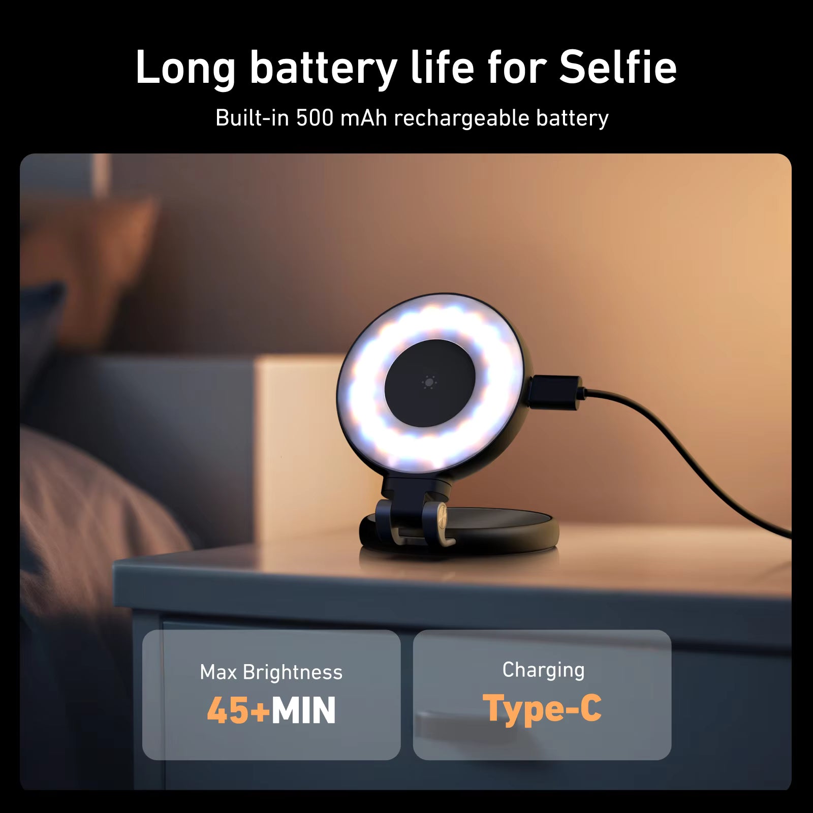 MagSafe Snap-on Portable Ring Light | Create high-quality photos and videos anywhere — with pro-looking even on the go