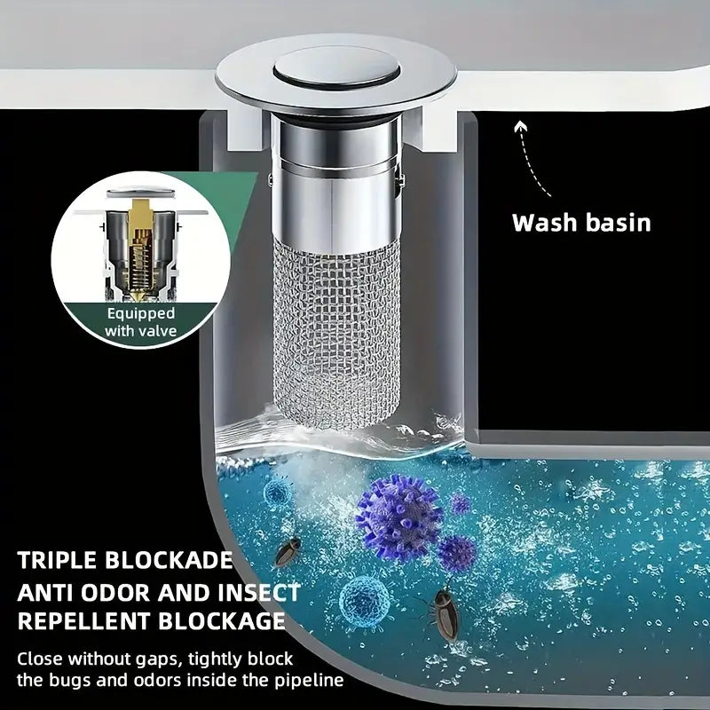 Smart Sink Filter | Stops hair and debris before they clog your pipes