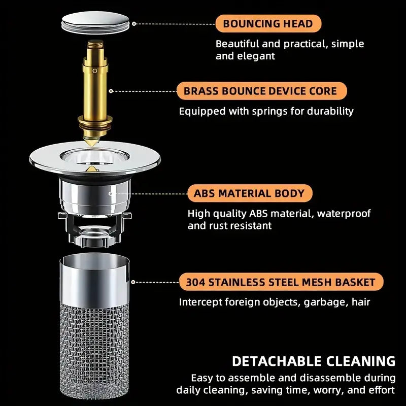 Smart Sink Filter | Stops hair and debris before they clog your pipes