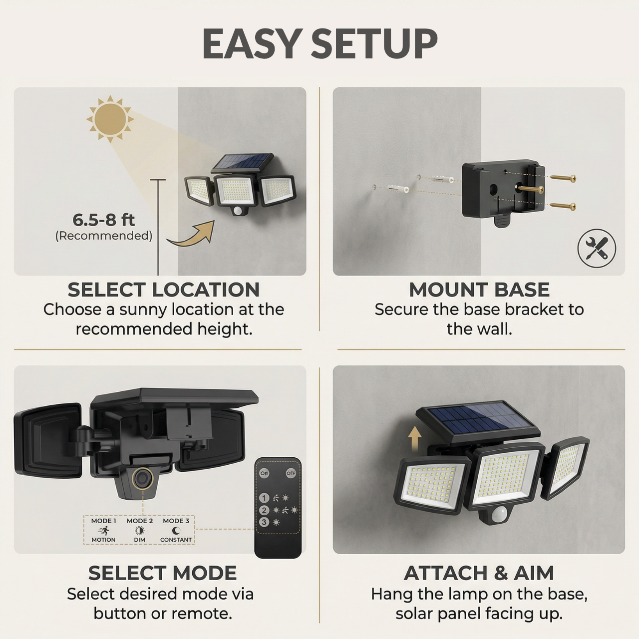 Luz Solar Exterior SpotLift