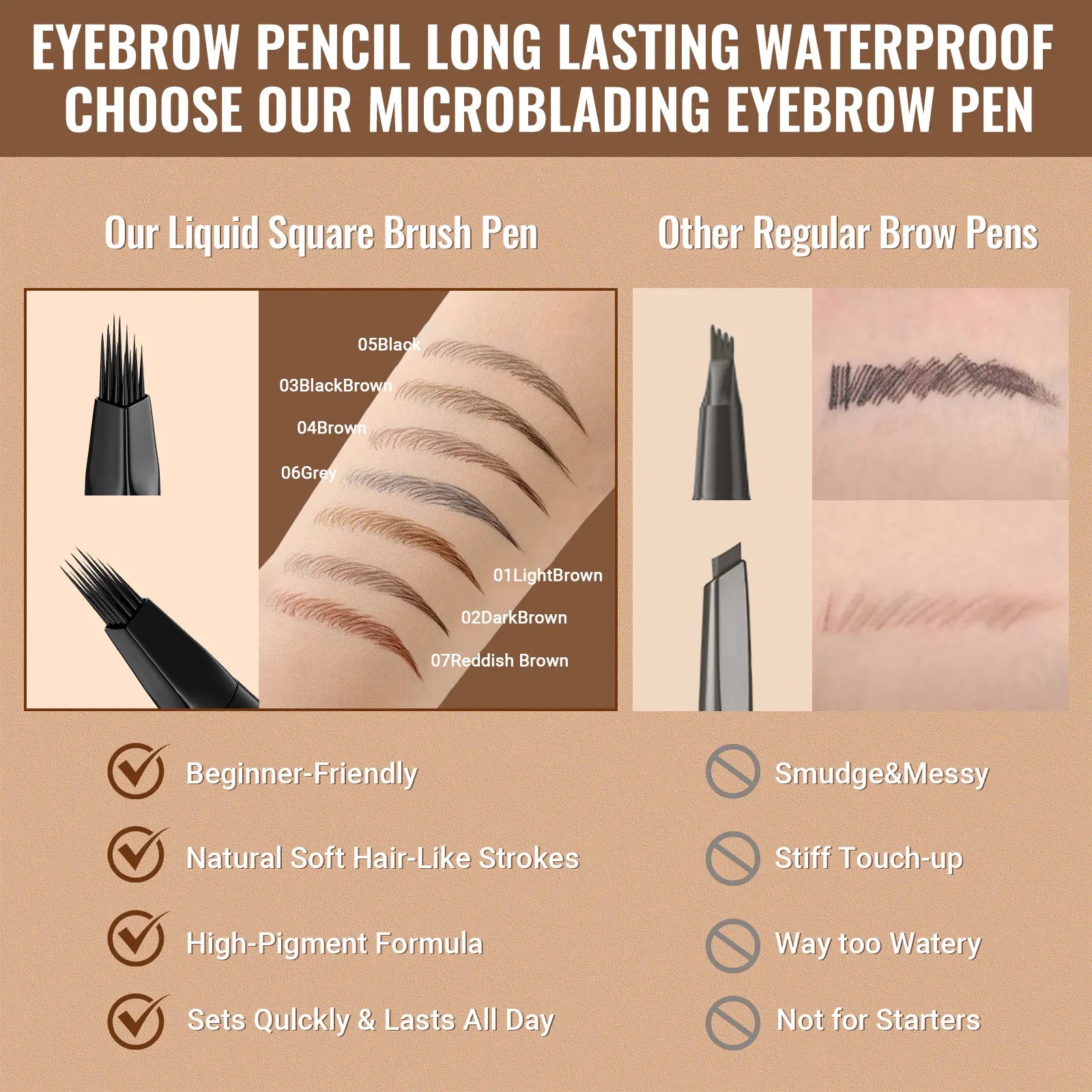 4D Microblading Eyebrow Pen | Wake up your face with natural-looking brows – waterproof wear that stays put all day