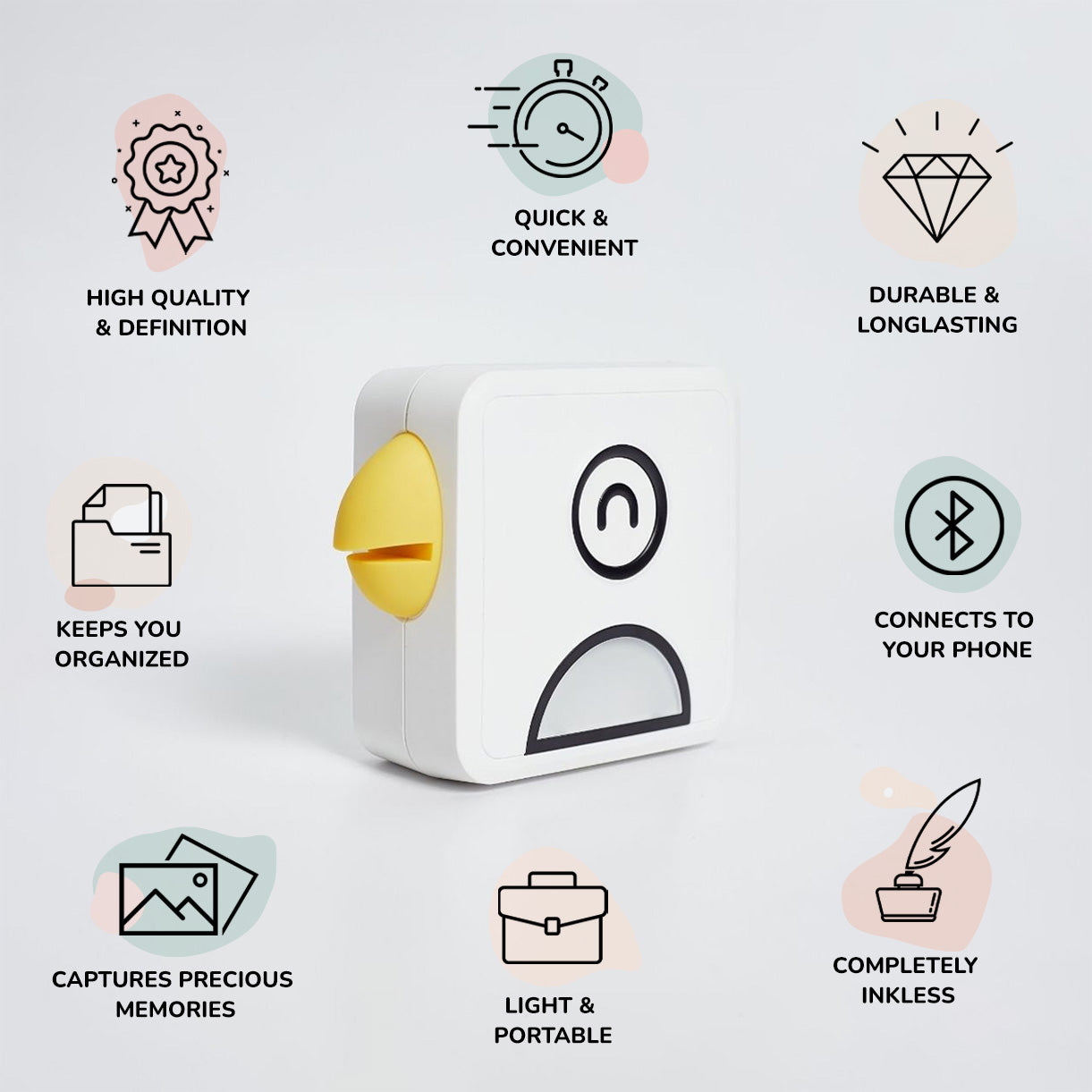 Inkless Mini Printer PoooliPrint™ | Druk direct je notities en ideeën af, waar je ook bent