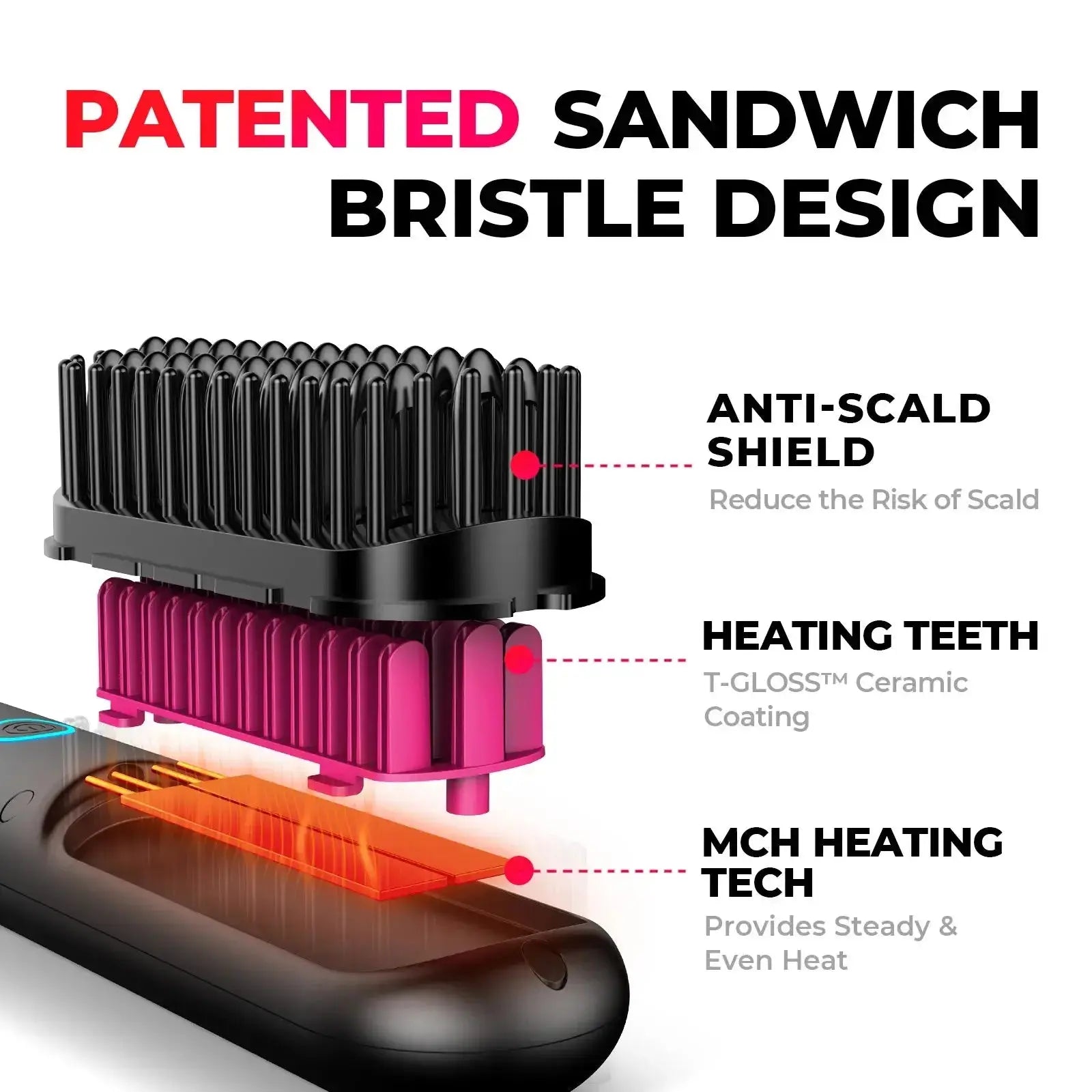 Portable Hair Brush | Get flawless and frizz-free hair wherever you go