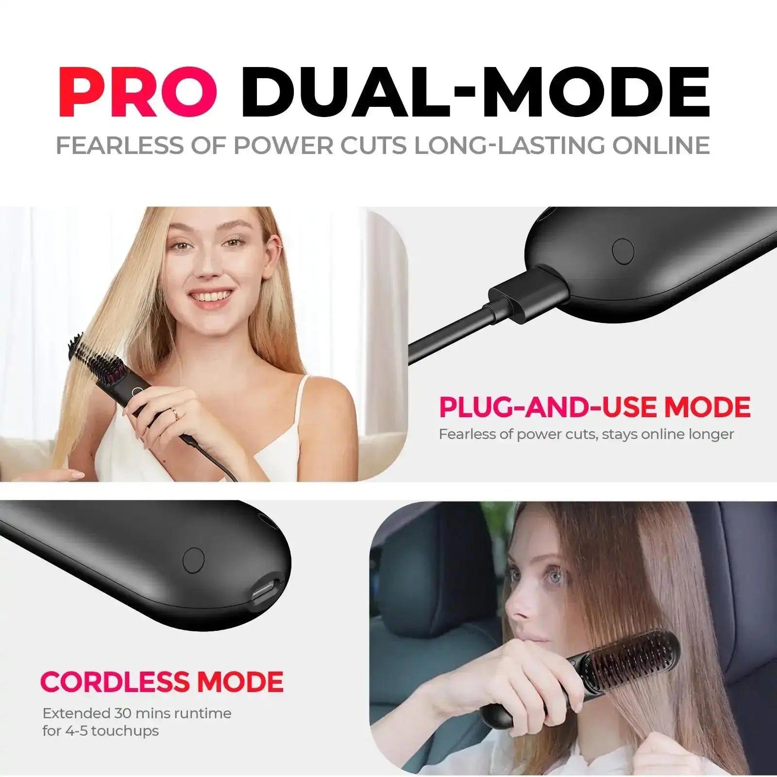 Portable Hair Brush | Get flawless and frizz-free hair wherever you go