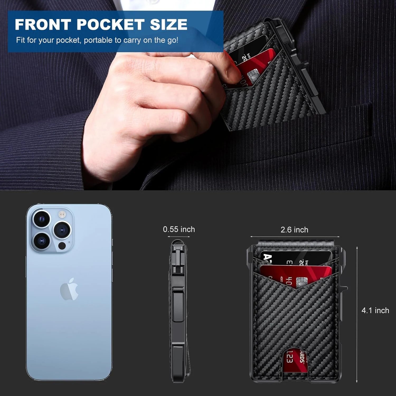 Premium Discreet Wallet | Keep your pocket slim and your essentials secure with elegance every day