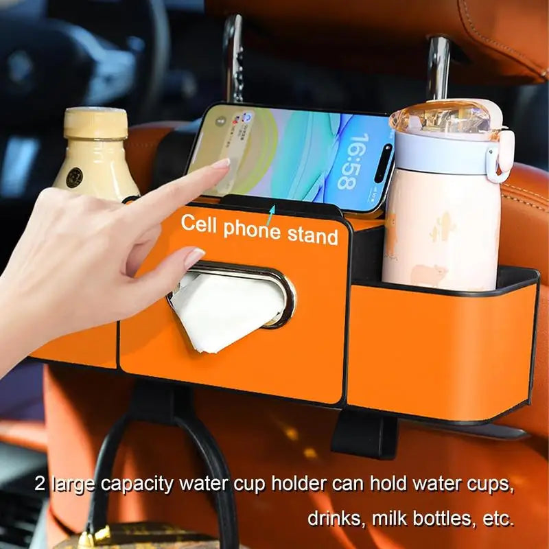 Universal Backseat Gap Organizer | Keep drinks steady and tissues handy for a cleaner car － every day