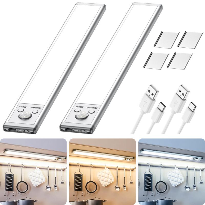 Rechargeable Magnetic LED Light Bar with motion sensor | Automatically light up dark areas exactly when you need it — no outlet, no drilling