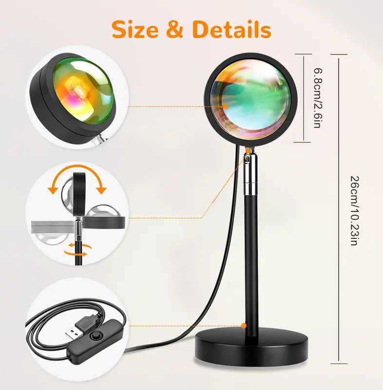 Sunset Projector Lamp | Create a wow ambience in seconds and enjoy the magic of a sunset from home