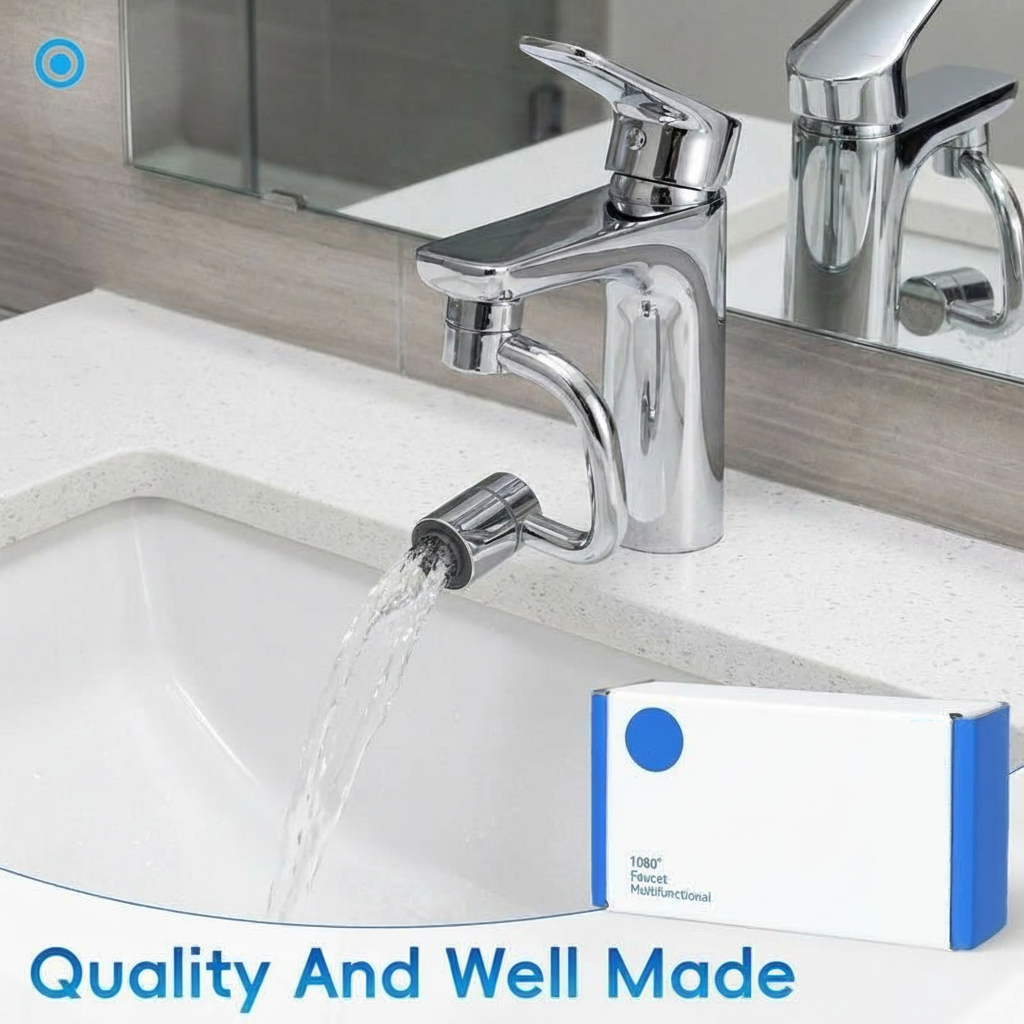 360° Rotating Faucet Extender Kit | Aim the stream exactly where you need it and rinse faster — with no splashing