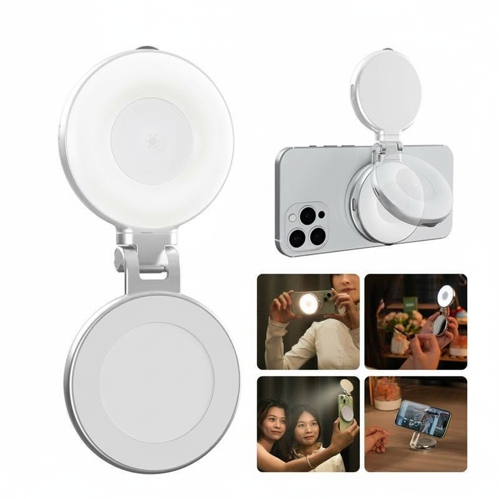 MagSafe Snap-on Portable Ring Light | Create high-quality photos and videos anywhere — with pro-looking even on the go
