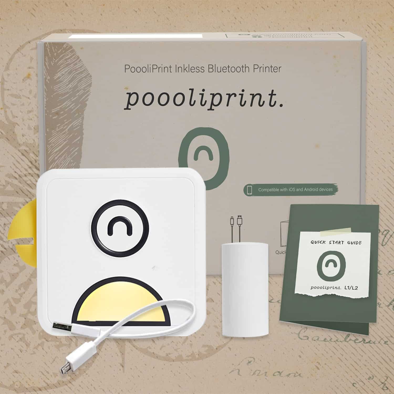 Inkless Mini Printer PoooliPrint™ | Druk direct je notities en ideeën af, waar je ook bent